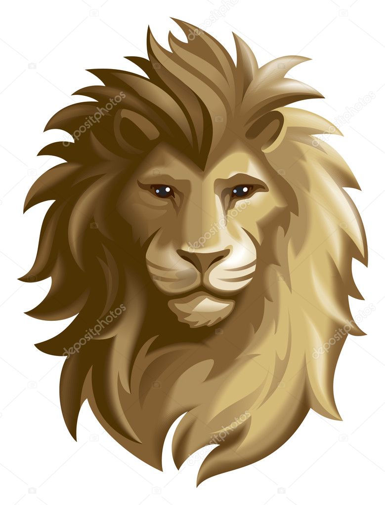 Lion. Mask or icon