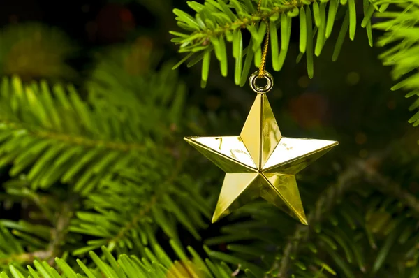 Tvar hvězdy vánoční strom dekorace — Stock fotografie
