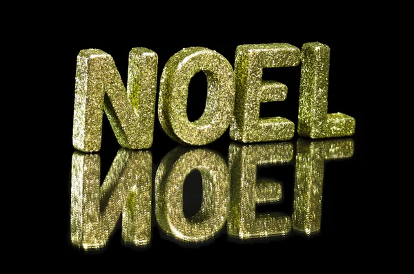 stock image In capital letter written noel, glitter effect