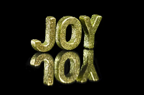 In capital letter written joy, glitter effect — Stock Photo, Image