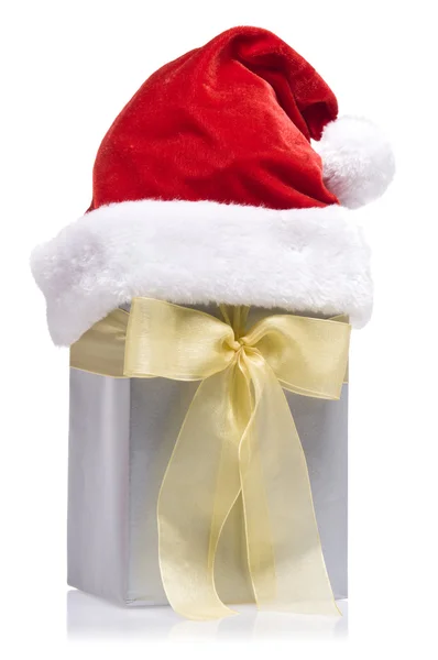 Presente decorado con cinta y tapa de bolsa de gelatina — Foto de Stock