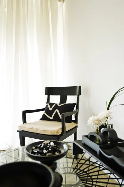 Połączenie współczesnej siedzenia w kolorze czarnym — Zdjęcie stockowe
