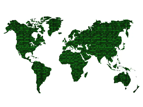 Digital world map — Stock Photo, Image