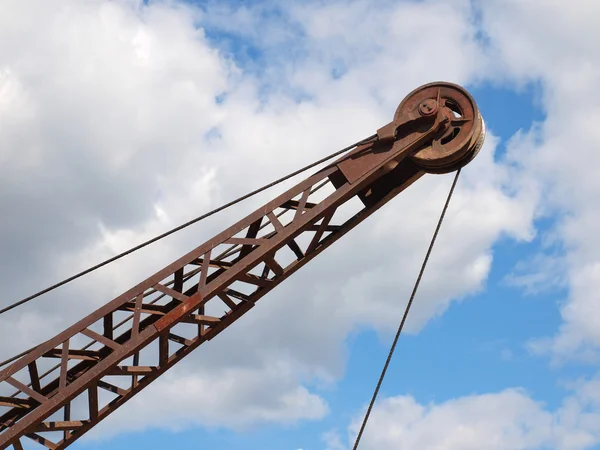 stock image Silhouette of a crane boom.