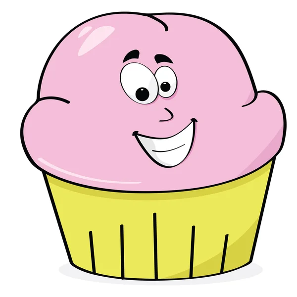 Happy cupcake — Stock Vector