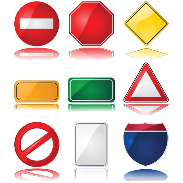Traffic signs — Stock Vector