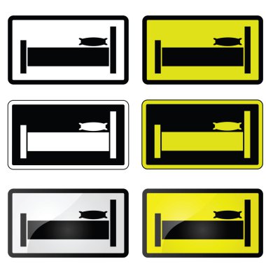 Bed sign clipart