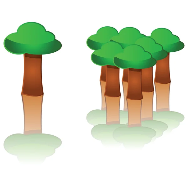 stock vector Tree and forest