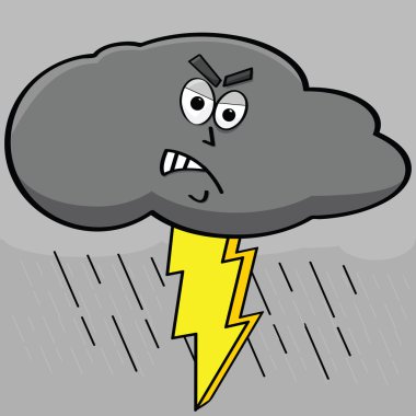 Lightning cloud clipart