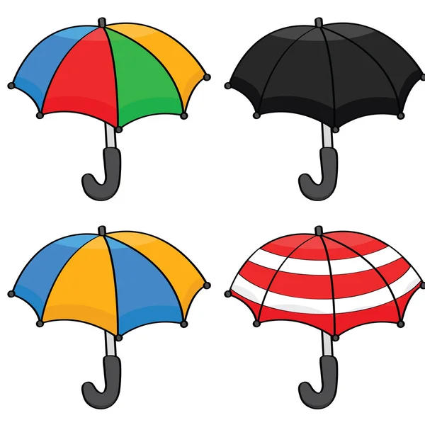 Parapluies de dessin animé — Image vectorielle
