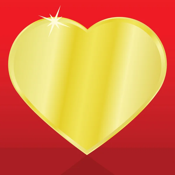 Coeur doré — Image vectorielle