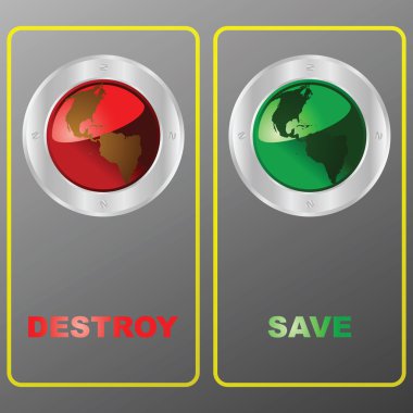 Destroy or save the planet clipart