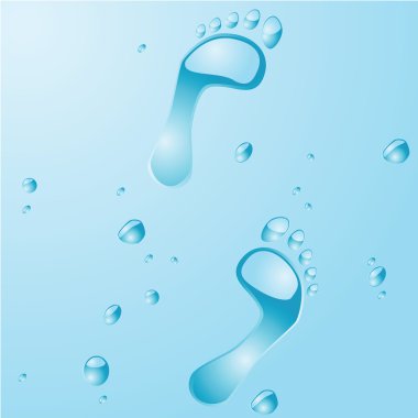 Water footprint clipart