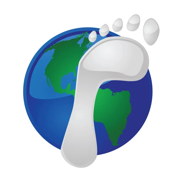 Global footprint — Stock Vector