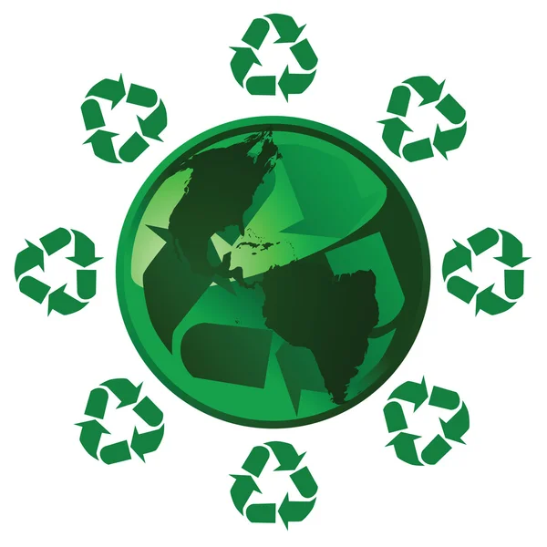 Recycling Erde 2 — Stockvektor