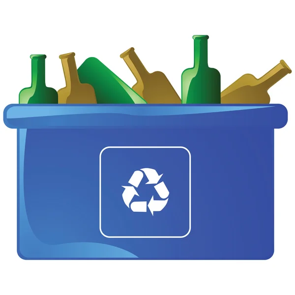 Poubelle de recyclage — Image vectorielle
