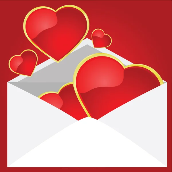 Carta de amor — Vetor de Stock
