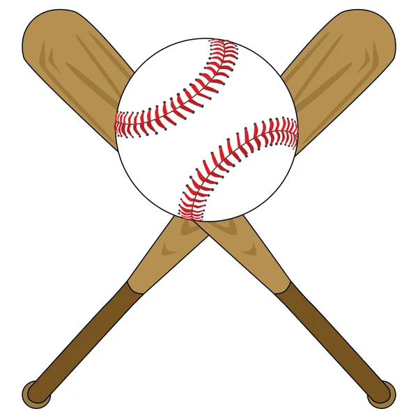 Bastões de beisebol e bola Ilustração De Stock