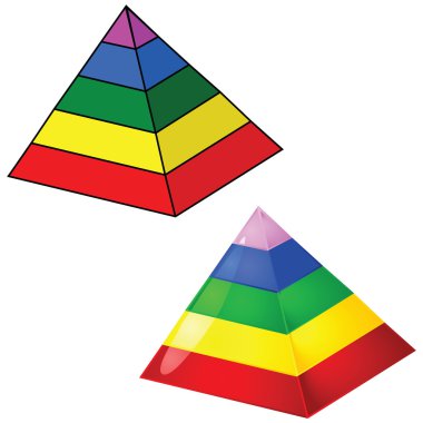 Five-tier pyramid clipart