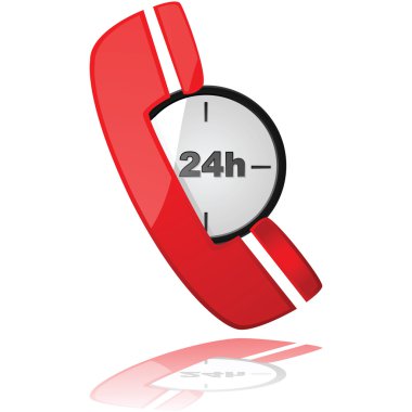 Emergency phone icon clipart