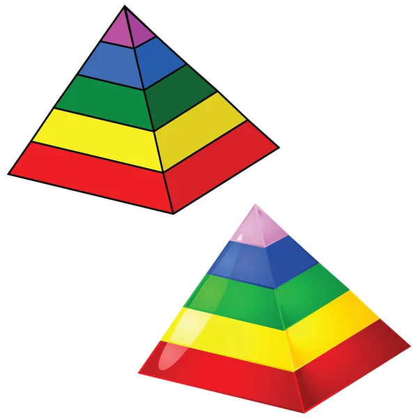 stock vector Five-tier pyramid