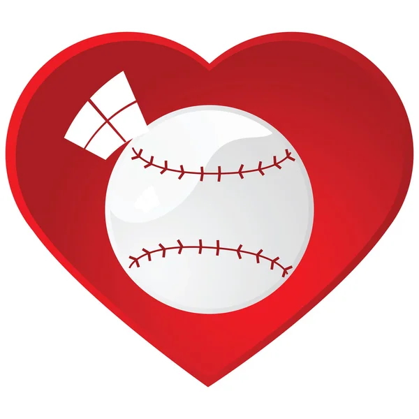 Ik hou van honkbal — Stockvector