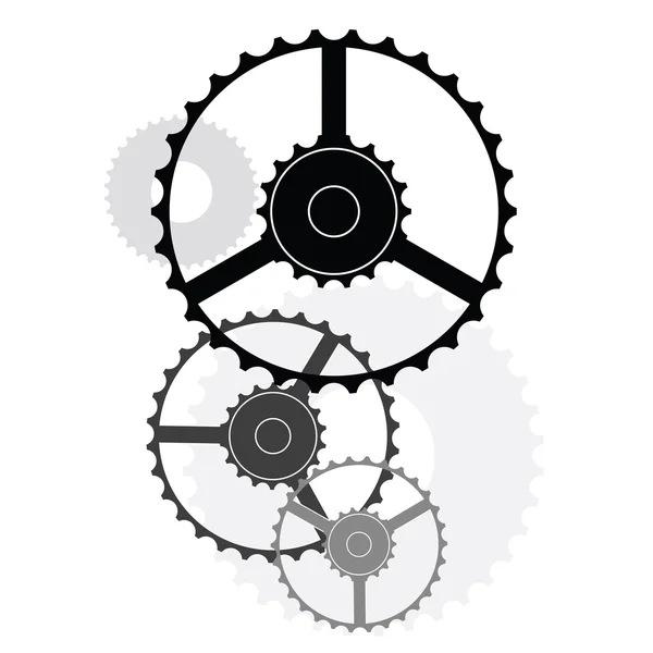 Wheels and gears — Stock Vector