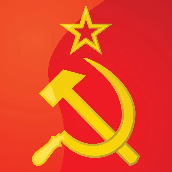 URSS martelo e foice — Vetor de Stock