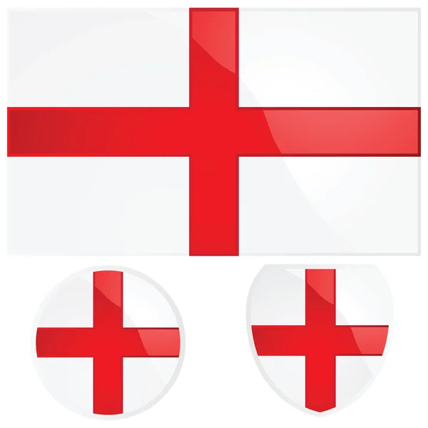 Anglie vlajku a státní znak — Stockový vektor