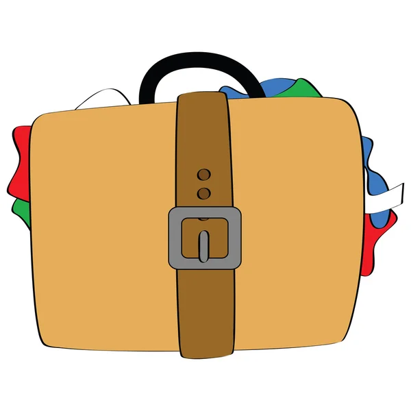Bulging luggage — Stock Vector