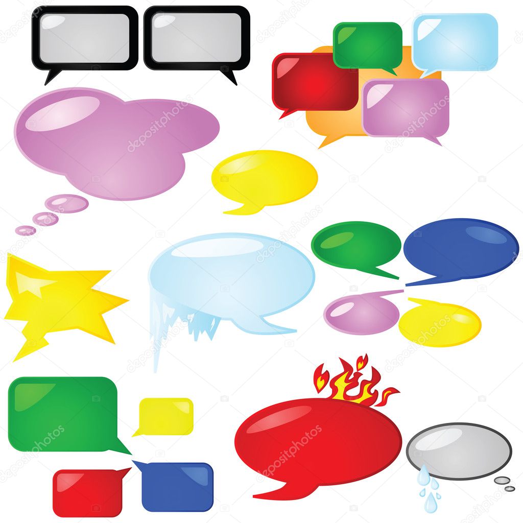 Thought and speech bubbles