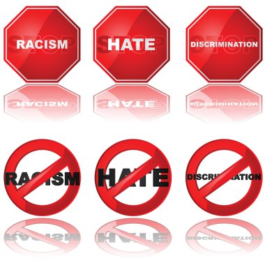 Stop discrimination clipart