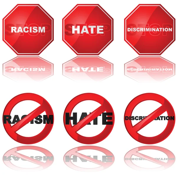 Arrêter la discrimination — Image vectorielle