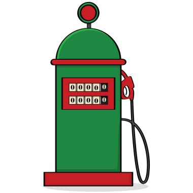 Vintage gas pump clipart