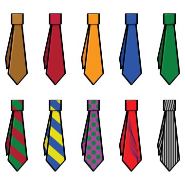 Collection of ties clipart