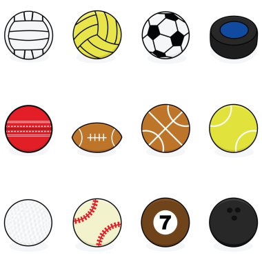 Sports balls clipart