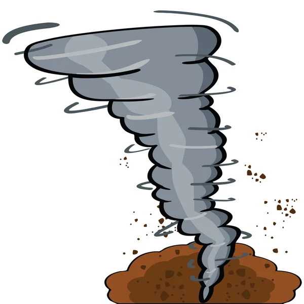 Tornado de dibujos animados — Vector de stock
