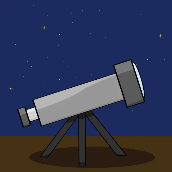 Telescopio — Vettoriale Stock