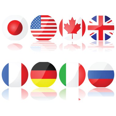 Group of 8 countries clipart