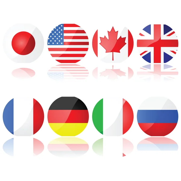 Groupe de 8 pays — Image vectorielle