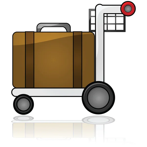 Carrito de equipaje — Vector de stock