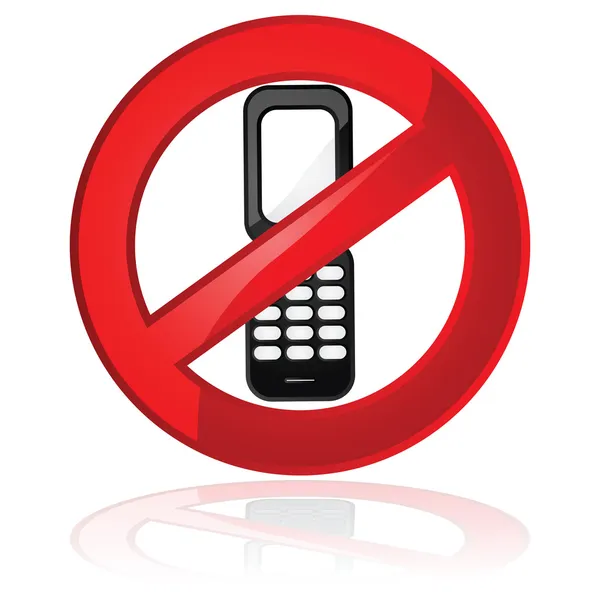 Δεν κινητά τηλέφωνα που επιτρέπεται — Διανυσματικό Αρχείο