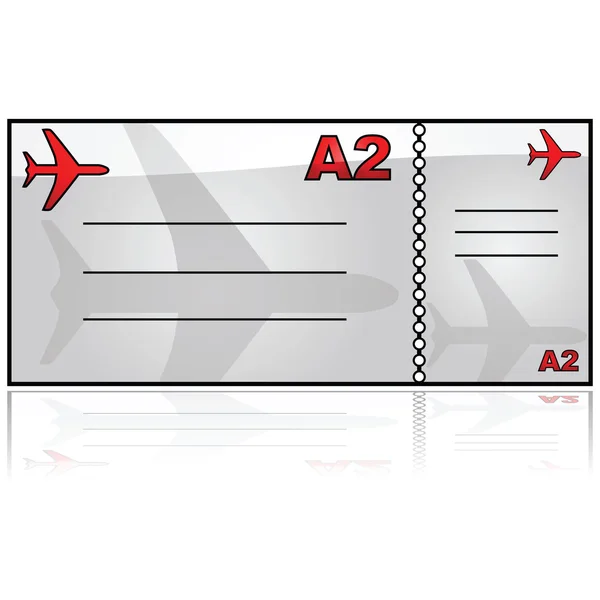 Airplane ticket — Stock Vector