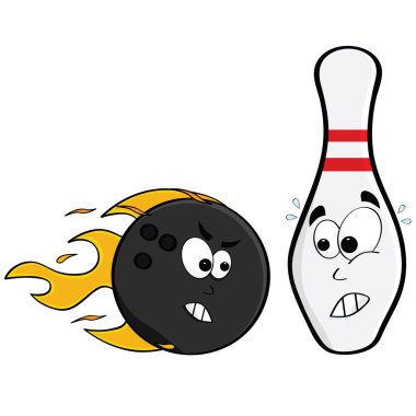 Angry ball scares pin clipart