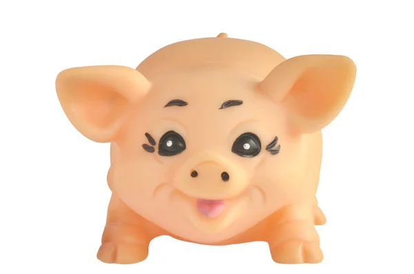 Figurinha de porco feita de borracha — Fotografia de Stock