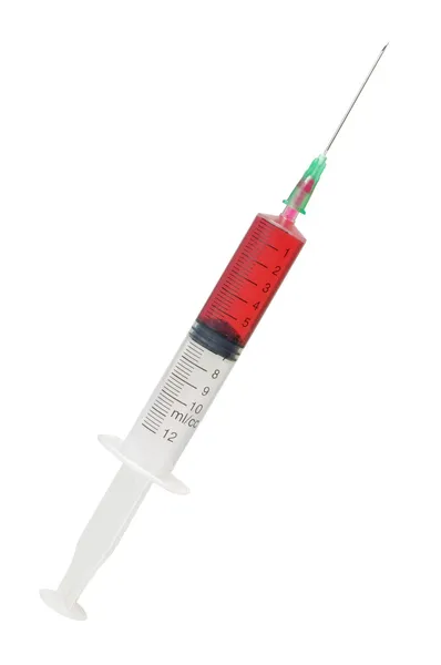 Engångsbruk sprutan och vaccin — Stockfoto