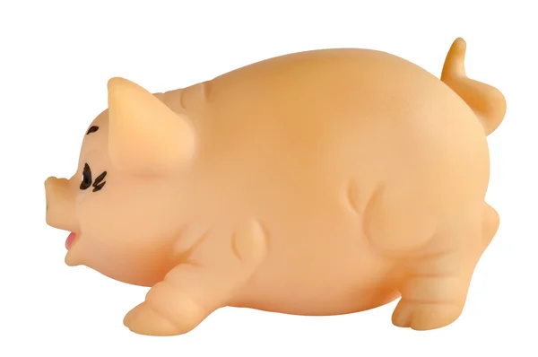 Pig figurine made of rubber — Stock Photo, Image