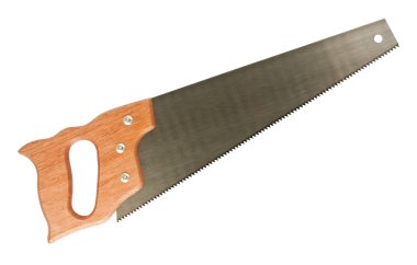 Saw with the wooden handle clipart