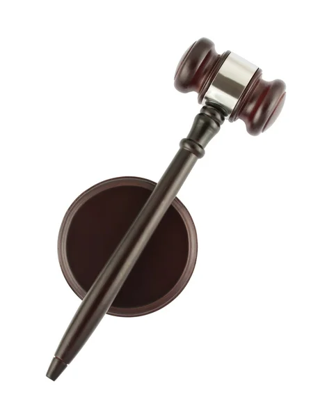 Soudce kladívkem (pohled shora) — Stock fotografie