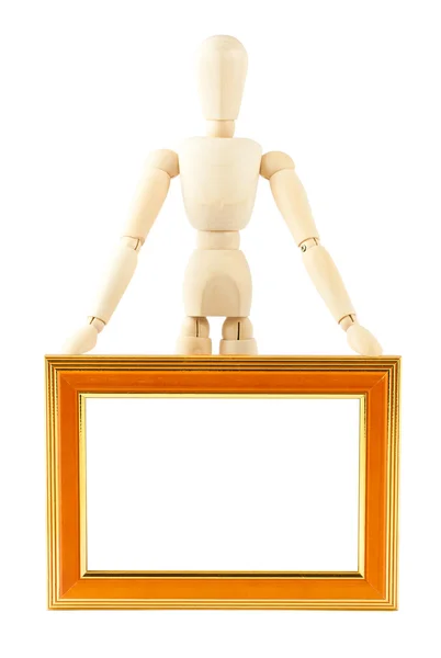 Mannequin in pose with frame — Stock Photo, Image
